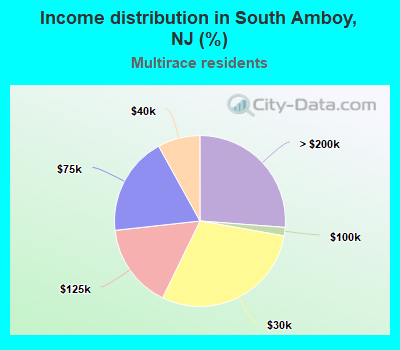 Income distribution in South Amboy, NJ (%)