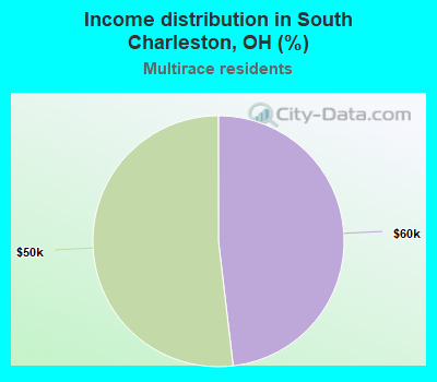 Income distribution in South Charleston, OH (%)