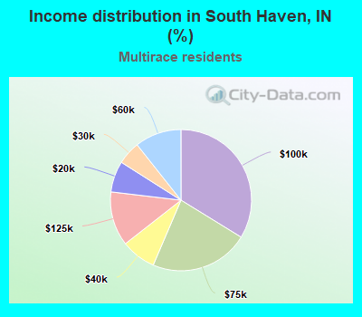 Income distribution in South Haven, IN (%)