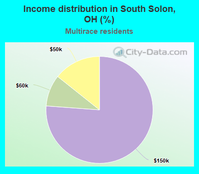 Income distribution in South Solon, OH (%)