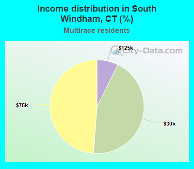 Income distribution in South Windham, CT (%)