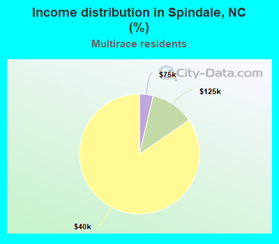 Income distribution in Spindale, NC (%)