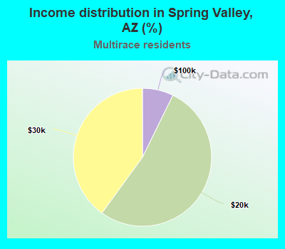 Income distribution in Spring Valley, AZ (%)