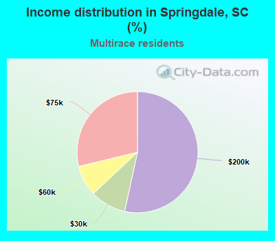 Income distribution in Springdale, SC (%)