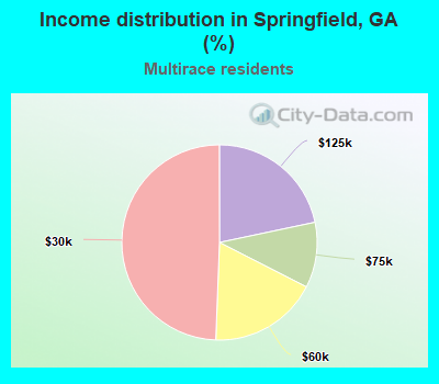 Income distribution in Springfield, GA (%)