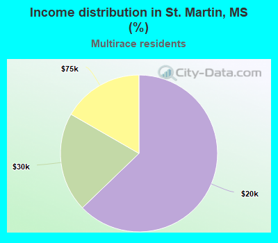 Income distribution in St. Martin, MS (%)