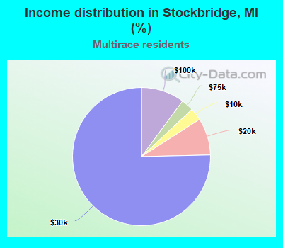 Income distribution in Stockbridge, MI (%)