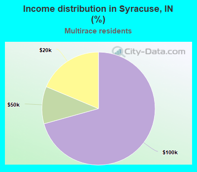 Income distribution in Syracuse, IN (%)