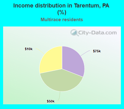 Income distribution in Tarentum, PA (%)