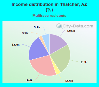 Income distribution in Thatcher, AZ (%)