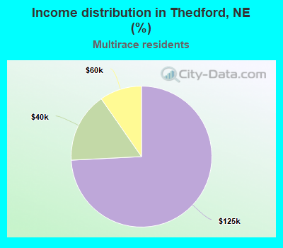 Income distribution in Thedford, NE (%)