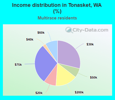 Income distribution in Tonasket, WA (%)
