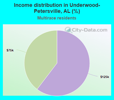 Income distribution in Underwood-Petersville, AL (%)