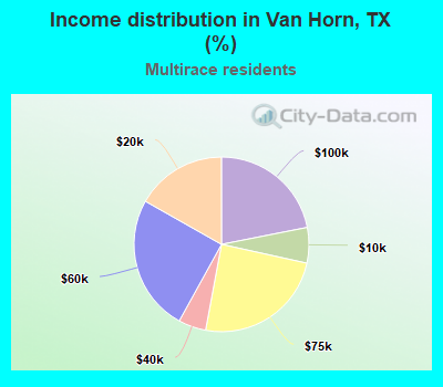 Income distribution in Van Horn, TX (%)