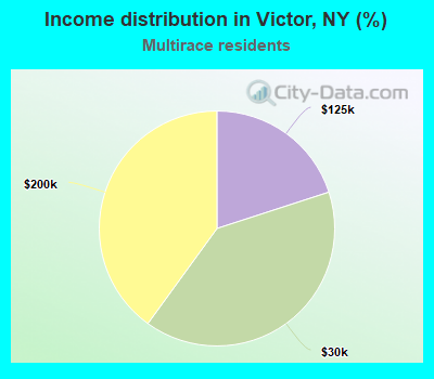 Income distribution in Victor, NY (%)