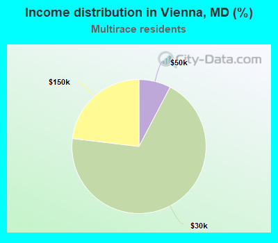 Income distribution in Vienna, MD (%)