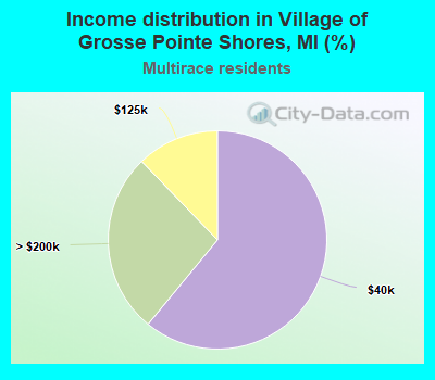 Income distribution in Village of Grosse Pointe Shores, MI (%)