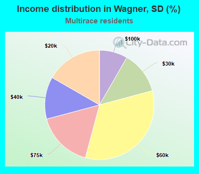 Income distribution in Wagner, SD (%)