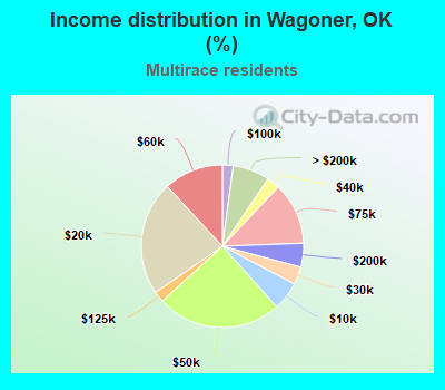 Income distribution in Wagoner, OK (%)
