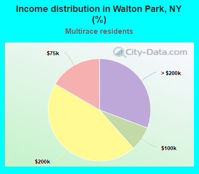 Income distribution in Walton Park, NY (%)