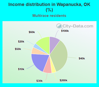 Income distribution in Wapanucka, OK (%)