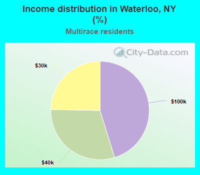 Income distribution in Waterloo, NY (%)