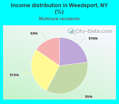 Income distribution in Weedsport, NY (%)