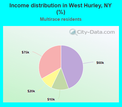 Income distribution in West Hurley, NY (%)