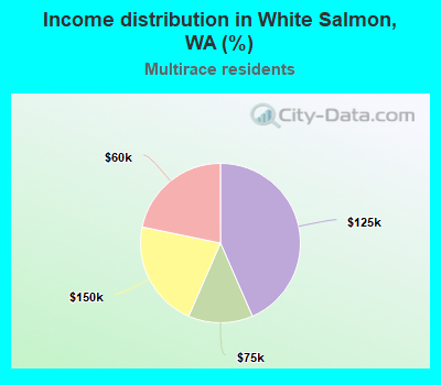 Income distribution in White Salmon, WA (%)