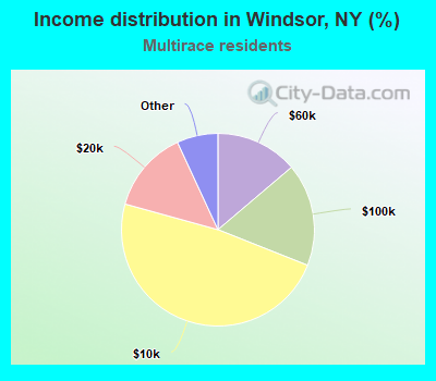 Income distribution in Windsor, NY (%)