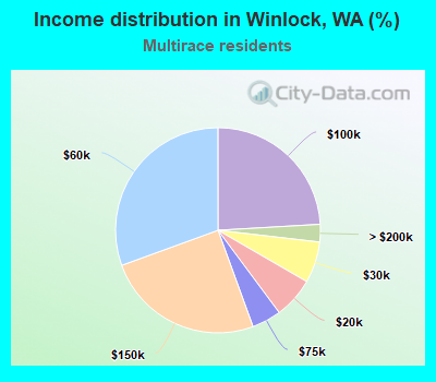 Income distribution in Winlock, WA (%)