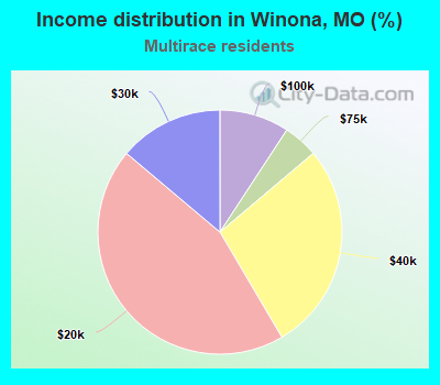 Income distribution in Winona, MO (%)