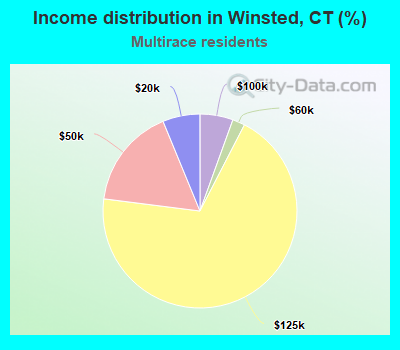 Income distribution in Winsted, CT (%)