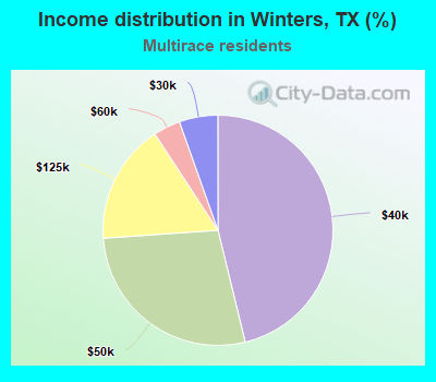 Income distribution in Winters, TX (%)
