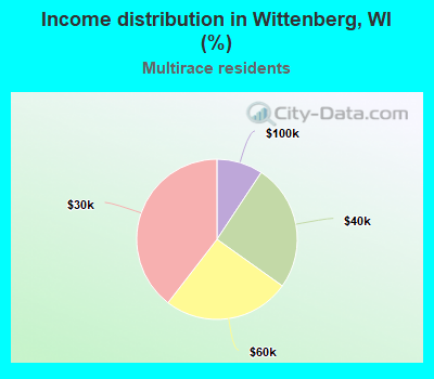Income distribution in Wittenberg, WI (%)