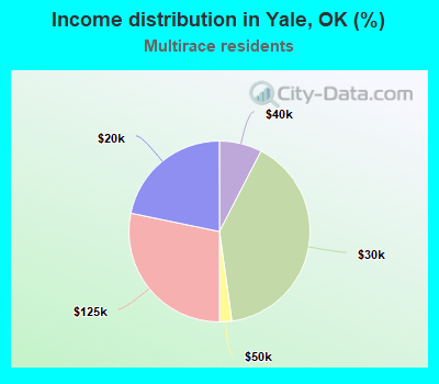 Income distribution in Yale, OK (%)