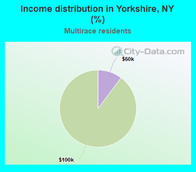 Income distribution in Yorkshire, NY (%)