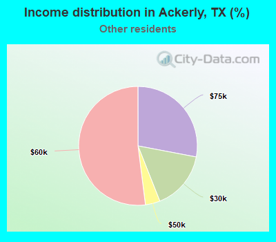 Income distribution in Ackerly, TX (%)