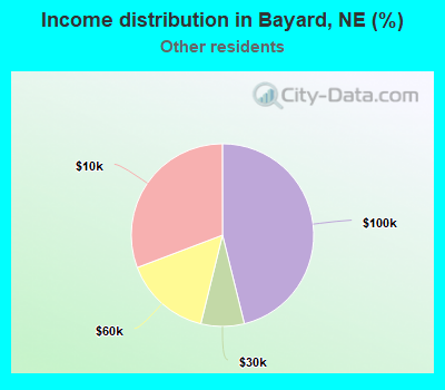 Income distribution in Bayard, NE (%)