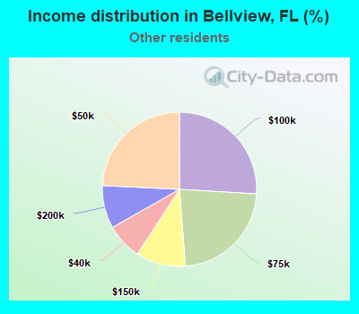 Income distribution in Bellview, FL (%)