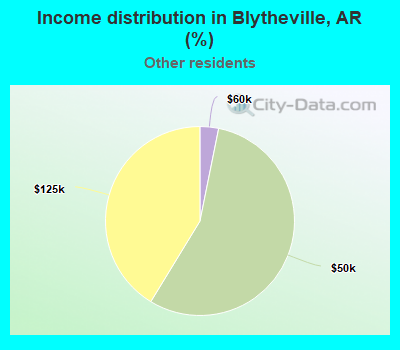 Income distribution in Blytheville, AR (%)