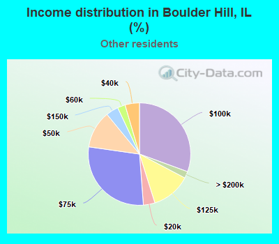 Income distribution in Boulder Hill, IL (%)