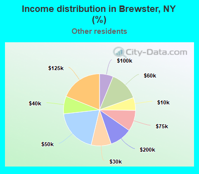Income distribution in Brewster, NY (%)
