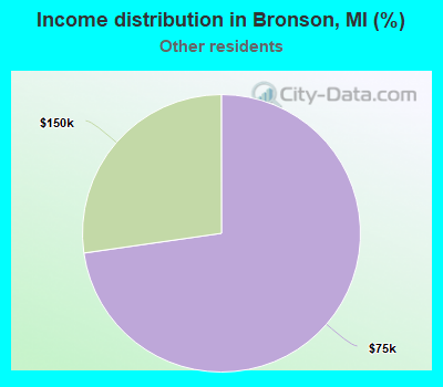 Income distribution in Bronson, MI (%)