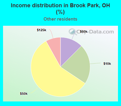 Income distribution in Brook Park, OH (%)