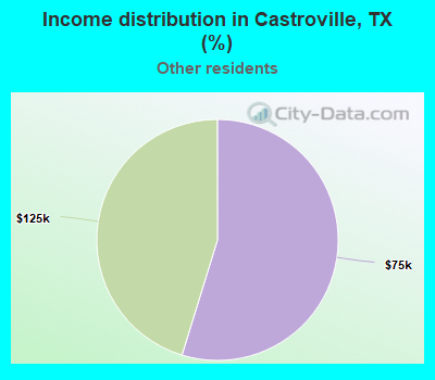 Income distribution in Castroville, TX (%)