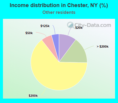 Income distribution in Chester, NY (%)