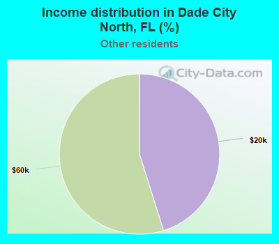 Income distribution in Dade City North, FL (%)