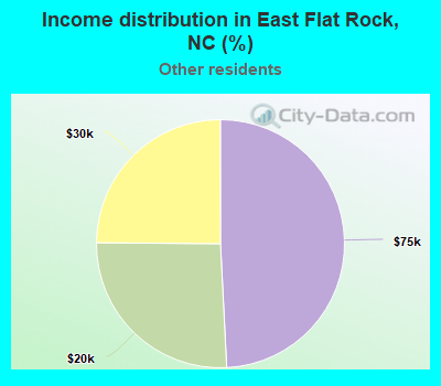 Income distribution in East Flat Rock, NC (%)