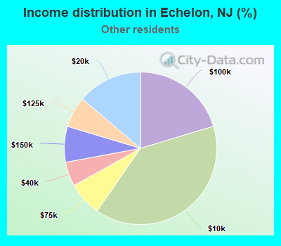 Income distribution in Echelon, NJ (%)